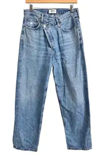 AGOLDE Criss Cross Upsized High Rise Denim‎ Jeans Light Wash Size 27