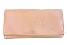 Cartier Vintage  Pink Happy Birthday Patent Leather Wallet