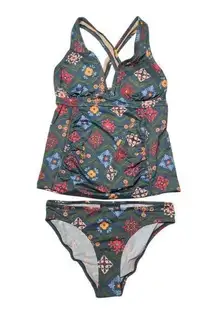 A Pea in the Pod Tankini Maternity Swimwear Womens Small Boho Floral Two Piece