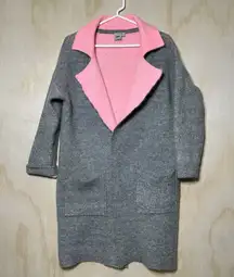 ASOS Women’s Gray and Pink Sweater/Cardigan. Soft and stretchy. Size 4