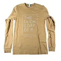 The Duck Coffee Small Yellow Gold Long Sleeve Graphic T-Shirt Wichita Fals Texas