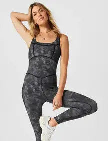 Fabletics NWT Frame PowerHold Black Patterned Jumpsuit Size XS Active Leggings