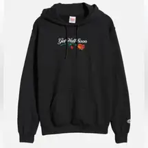 $64 NWT petals and Peacocks Get Well Soon Embroidered Pullover Hoodie Sweatshirt