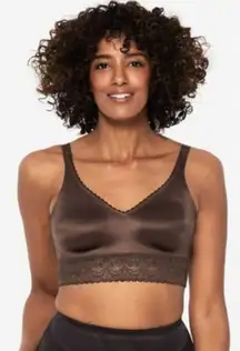 Brand New Ruby Ribbon Women's Size 46 Purple Lace Bralette Bra Demiette