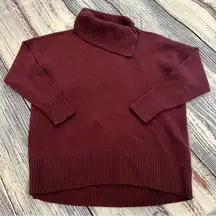 Nordstrom Signature 100% Cashmere Burgundy Split Neck Sweater​​​​