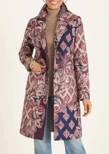 Chico's ’s Drama Patch Print Coat