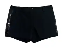 MICHAEL Michael Kors Sequin Black Mini Shorts Sz 2