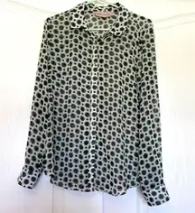 Philosophy  Sheer Patterned Blouse Size L