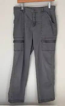 Stylish Gray Wide Leg Cargo Pants