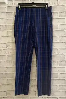 Women’s A New Day blue plaid pull-on pants ankle length Size 4