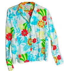 Carlisle Printed Floral Button shirt Sz 6