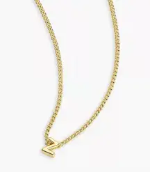 Gorjana Wilder Mini Alphabet Gold Plated Z Necklace NWTs and Box