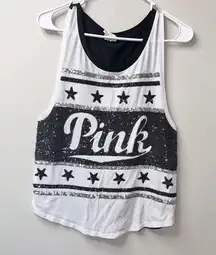 PINK Bling Cropped Tank Top!