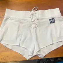 - PINK Victoria's Secret White Athletic Shorts with Drawstring Waist
