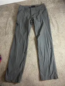 MARMOT Roll-Up Pant Women 4 Gray Straight Nylon Hiking Outdoor Pants