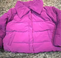 Ava and Viv Women 2Xl Short Length Purple Puffer Jacket Winter Plus Size‎ Target