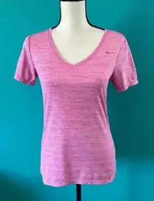 The Nike tee dri-fit pink athletic cut tee shirt in size small