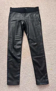 Ralph Lauren Black Pants with Faux leather on the front