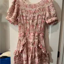 LoveShackFancy Pink Lace Dress