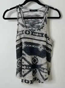 Honey Punch Grey/Beige Aztec Tank Small