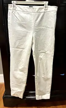 Talbots 10 Petite White Chatham Style Trouser Pant Side Zip