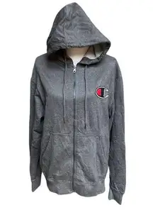 Champion Hooded Sweatshirt Dark Gray Size Medium