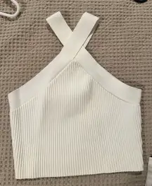 Zara white halter tank 