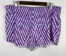 GapFit gSprint Running Shorts Purple Geometric Print XL Athleisure Activewear