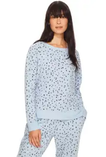 Bare Necessities blue sweatshirt with black heart, print size small