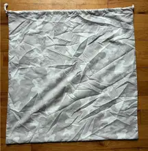 DAGNE DOVER Tan White Drawstring Large Square Dustbag