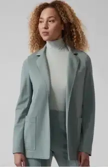 Athleta Eastbound Blazer Womens 20 Pointe Knit Open Tencel Lyocell Stretch Green