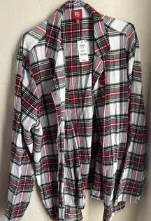 NWT MACYS FAMILY PJS BRAND MEN SIZE 2XLT SLEEP SHIRT PLAID 100% COTTON L/S