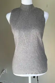 Magaschoni  women’s Gray Sleeveless Turtleneck Sweater size M