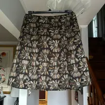 Vintage Mettallic Embroidered A-Line Skirt Sz 12