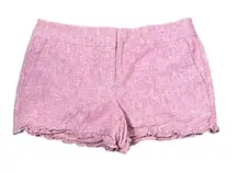 Ann Taylor LOFT‎ Shorts Size 2 Pink Linen Cotton Blend 4" Short Womens 30X4