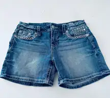 shorts. denim blue size 28