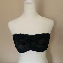 Intimately Free People Black Lace Bandeau Size Small
