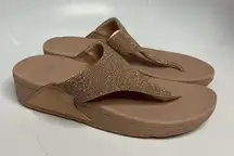 Fitflop Lulu glitter comfort Sandals blush‎ pink size 9