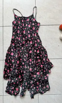 Betsey Johnson Vintage Black Floral Dress