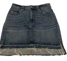 Madewell mini Jeans Skirt size 25 Boho Western Festival Fringe Vacation Summer