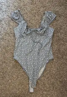 Light Blue Polka Dot Bodysuit