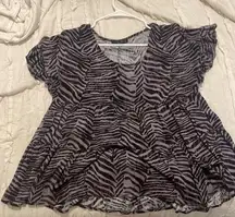 Palmetto Moon zebra print top