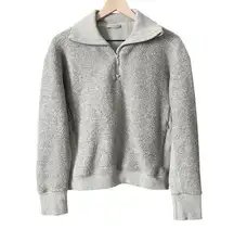 Lululemon Stand Out Sherpa 1/2 Zip Fleece Heathered Silver Light Grey Size 6