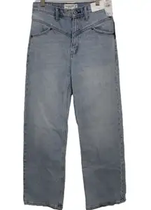 Abercrombie & Fitch The '90s Relaxed Jean High Rise Blue Jeans Size 26 2 NWT NEW