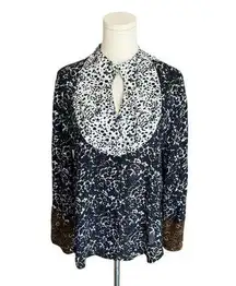 Apiece Apart - Patterned Button Down Blouse Top Sz 0