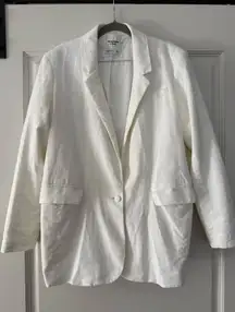 Abercrombie & Fitch Linen Blend White Blazer Size L