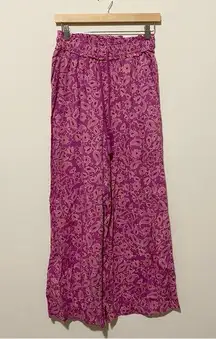 NWT Knox Rose Pink Paisley Wide Leg Pants