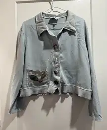 Vintage Phyllis Maxx Green/Blue Button-Up Cardigan Size M