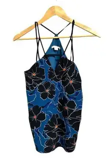 Cooper & Ella Women's blue Floral  Strappy Cami Top Size Small NWT