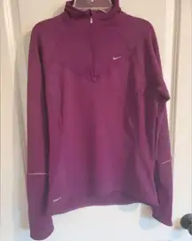 Women's Nike Running Dri-Fit Purple Quarter Zip Jacket Size Medium